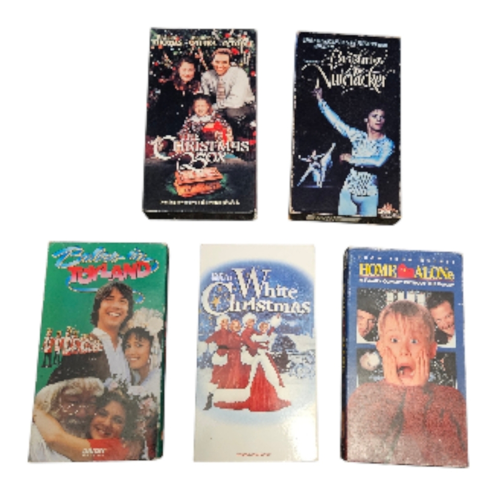 Lot Of 5 Christmas VHS Movies Home Alone Babes In Toyland White Christmas